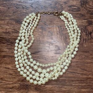 J. Crew Chunky Layered Pearl Necklace
